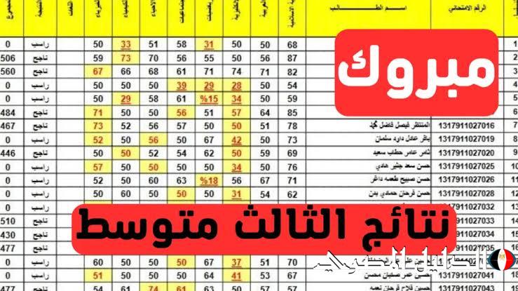 مبروك للجميع.. رابط نتائج الصف الثالث متوسط الدور الأول 2024 العراق عبر موقع وزارة التربية والتعليم