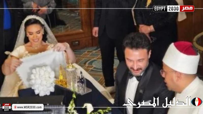 شاهد..لحظة عقد قران محمد العمروسي ومي فاروق