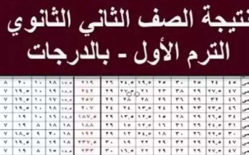 برقم الجلوس والاسم .. نتيجة الصف الثاني الثانوي الترم الاول 2025 موقع وزارة التربية والتعليم