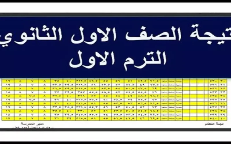 الصف الاول الثانوي برقم الجلوس 2025 رابط وخطوات الاستعلام عن نتيجه اولي ثانوي الترم الاول